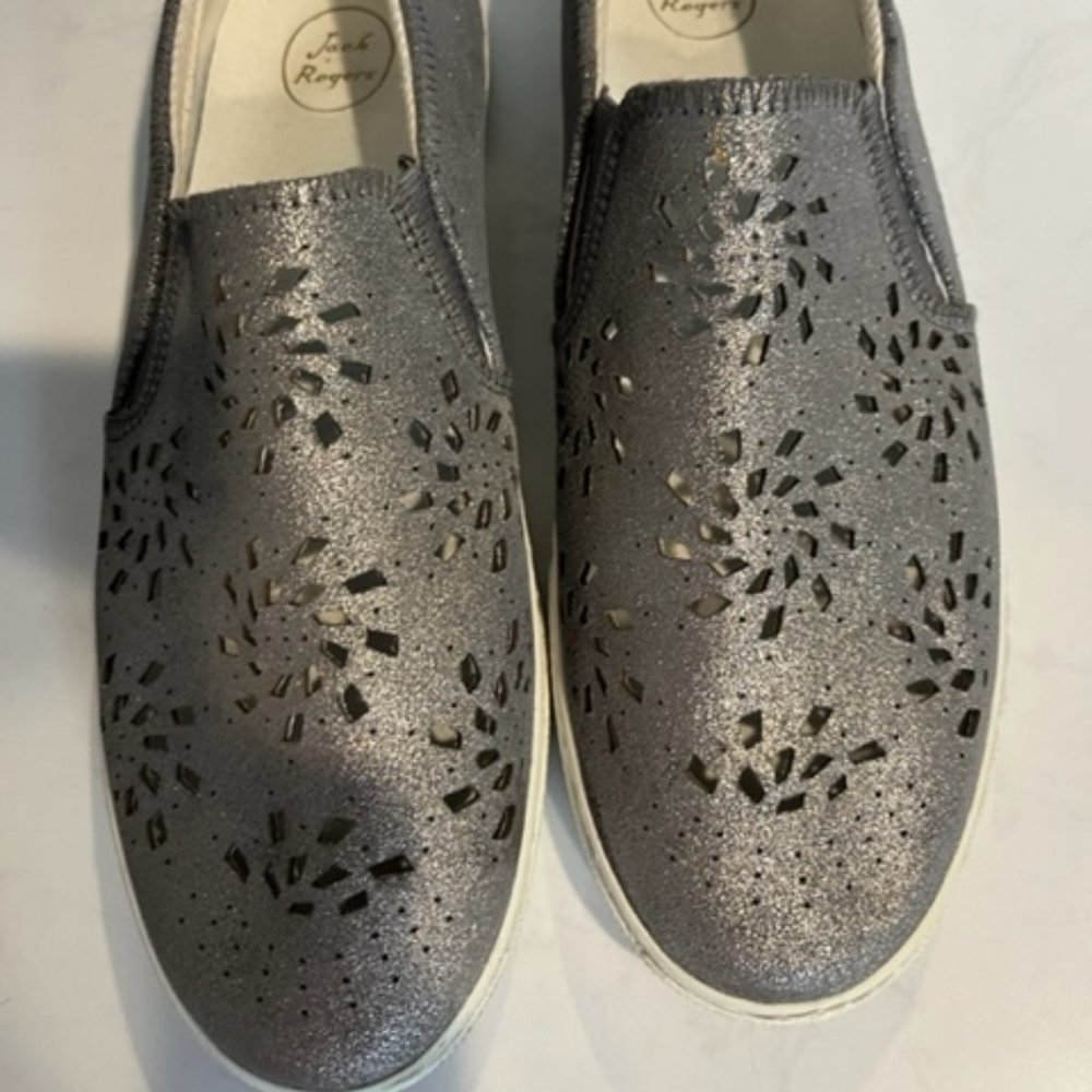 jack rogers laser cut slip on shoes size 11